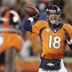 Peyton Manning brings 34 passing touchdowns into Sunday’s game at New England.  